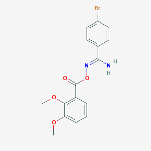 molecular formula C16H15BrN2O4 B5886712 4-bromo-N'-[(2,3-dimethoxybenzoyl)oxy]benzenecarboximidamide 