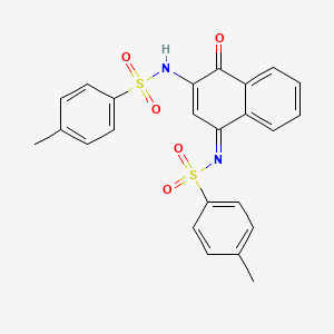 4-methyl-N-[(4E)-4-(4-methylphenyl)sulfonylimino-1-oxonaphthalen-2-yl]benzenesulfonamide