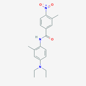 molecular formula C19H23N3O3 B5886772 N-[4-(diethylamino)-2-methylphenyl]-3-methyl-4-nitrobenzamide 