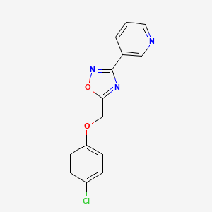 3-{5-[(4-chlorophenoxy)methyl]-1,2,4-oxadiazol-3-yl}pyridine