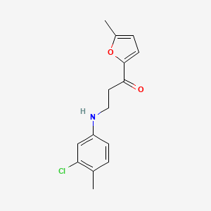molecular formula C15H16ClNO2 B5886817 3-[(3-chloro-4-methylphenyl)amino]-1-(5-methyl-2-furyl)-1-propanone CAS No. 333352-67-3