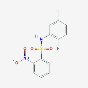 molecular formula C13H11FN2O4S B5886820 N-(2-fluoro-5-methylphenyl)-2-nitrobenzenesulfonamide 