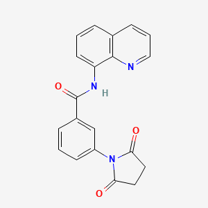 molecular formula C20H15N3O3 B5886821 3-(2,5-dioxo-1-pyrrolidinyl)-N-8-quinolinylbenzamide 
