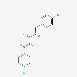 molecular formula C17H16ClNO2 B5886841 3-(4-chlorophenyl)-N-(4-methoxybenzyl)acrylamide 