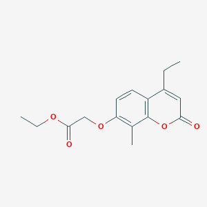 molecular formula C16H18O5 B5886847 ethyl [(4-ethyl-8-methyl-2-oxo-2H-chromen-7-yl)oxy]acetate 