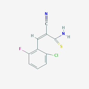 molecular formula C10H6ClFN2S B5886944 3-(2-chloro-6-fluorophenyl)-2-cyano-2-propenethioamide 