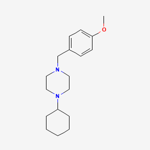 molecular formula C18H28N2O B5886950 1-cyclohexyl-4-(4-methoxybenzyl)piperazine 
