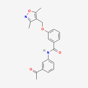 N-(3-acetylphenyl)-3-[(3,5-dimethyl-4-isoxazolyl)methoxy]benzamide