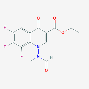 ethyl 6,7,8-trifluoro-1-[formyl(methyl)amino]-4-oxo-1,4-dihydro-3-quinolinecarboxylate