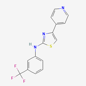 molecular formula C15H10F3N3S B5886975 4-(4-pyridinyl)-N-[3-(trifluoromethyl)phenyl]-1,3-thiazol-2-amine 