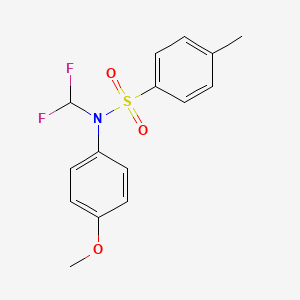 molecular formula C15H15F2NO3S B5886980 N-(difluoromethyl)-N-(4-methoxyphenyl)-4-methylbenzenesulfonamide 