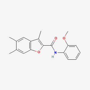 molecular formula C19H19NO3 B5886993 N-(2-methoxyphenyl)-3,5,6-trimethyl-1-benzofuran-2-carboxamide 
