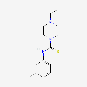molecular formula C14H21N3S B5886997 4-ethyl-N-(3-methylphenyl)-1-piperazinecarbothioamide 