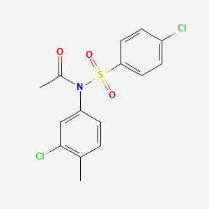 N-(3-chloro-4-methylphenyl)-N-[(4-chlorophenyl)sulfonyl]acetamide