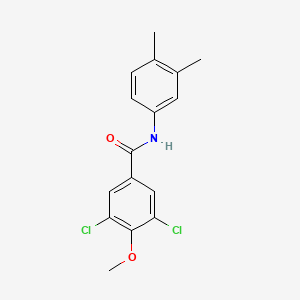 molecular formula C16H15Cl2NO2 B5887015 3,5-dichloro-N-(3,4-dimethylphenyl)-4-methoxybenzamide 