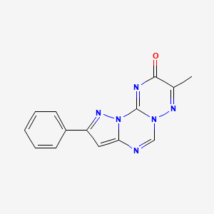 molecular formula C14H10N6O B5887030 3-methyl-9-phenyl-2H-pyrazolo[1',5':3,4][1,3,5]triazino[1,2-b][1,2,4]triazin-2-one 