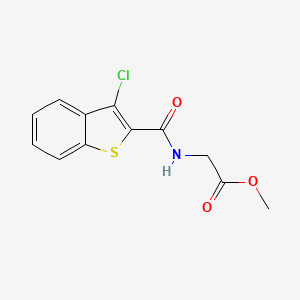 molecular formula C12H10ClNO3S B5887032 methyl N-[(3-chloro-1-benzothien-2-yl)carbonyl]glycinate 