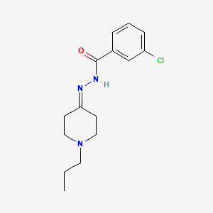 3-chloro-N'-(1-propyl-4-piperidinylidene)benzohydrazide