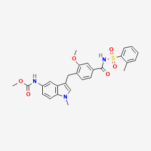 molecular formula C27H27N3O6S B588704 去环戊基扎鲁司特甲酯 CAS No. 1159195-67-1