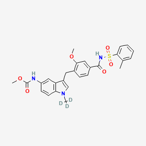molecular formula C27H27N3O6S B588707 Decyclopentyl Zafirlukast-d3 Methyl Ester CAS No. 1795011-90-3