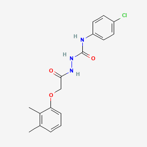 molecular formula C17H18ClN3O3 B5887075 N-(4-chlorophenyl)-2-[(2,3-dimethylphenoxy)acetyl]hydrazinecarboxamide 