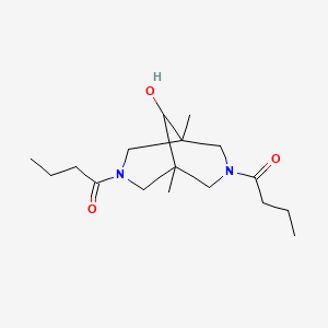 molecular formula C17H30N2O3 B5887087 3,7-dibutyryl-1,5-dimethyl-3,7-diazabicyclo[3.3.1]nonan-9-ol 