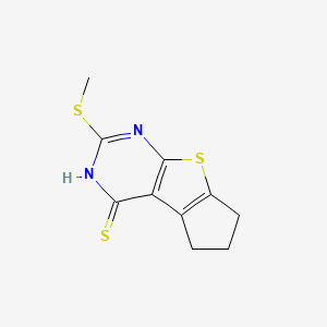molecular formula C10H10N2S3 B5887095 2-(methylthio)-6,7-dihydro-5H-cyclopenta[4,5]thieno[2,3-d]pyrimidine-4-thiol 