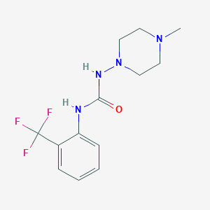 molecular formula C13H17F3N4O B5887103 N-(4-methyl-1-piperazinyl)-N'-[2-(trifluoromethyl)phenyl]urea 