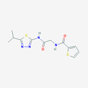 molecular formula C12H14N4O2S2 B5887116 N-{2-[(5-isopropyl-1,3,4-thiadiazol-2-yl)amino]-2-oxoethyl}-2-thiophenecarboxamide 
