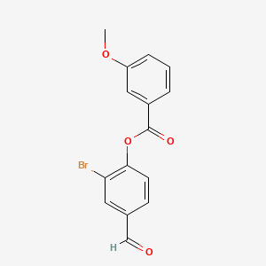 molecular formula C15H11BrO4 B5887119 2-bromo-4-formylphenyl 3-methoxybenzoate 