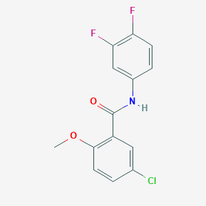 molecular formula C14H10ClF2NO2 B5887170 5-chloro-N-(3,4-difluorophenyl)-2-methoxybenzamide 