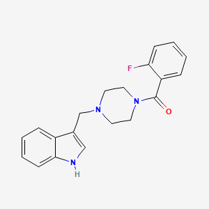molecular formula C20H20FN3O B5887186 3-{[4-(2-fluorobenzoyl)-1-piperazinyl]methyl}-1H-indole 