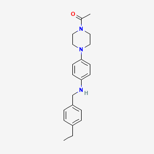 molecular formula C21H27N3O B5887197 4-(4-acetyl-1-piperazinyl)-N-(4-ethylbenzyl)aniline 