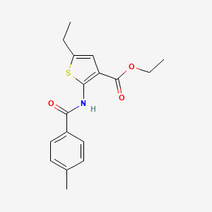 ethyl 5-ethyl-2-[(4-methylbenzoyl)amino]-3-thiophenecarboxylate