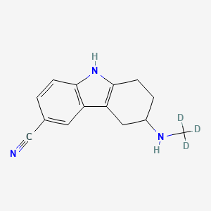 molecular formula C14H15N3 B588727 rac-6-Cyano-3-N-methylamino-1,2,3,4-tetrahydrocarbazole-d3 CAS No. 1794979-58-0