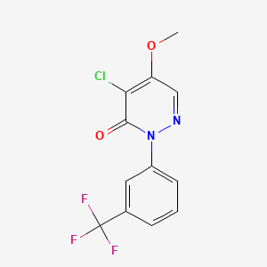 molecular formula C12H8ClF3N2O2 B5887278 4-chloro-5-methoxy-2-[3-(trifluoromethyl)phenyl]-3(2H)-pyridazinone CAS No. 26806-43-9