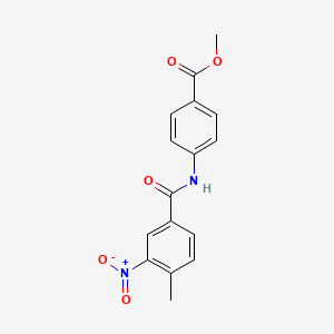 molecular formula C16H14N2O5 B5887282 methyl 4-[(4-methyl-3-nitrobenzoyl)amino]benzoate 