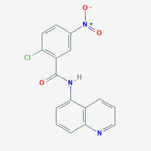 molecular formula C16H10ClN3O3 B5887306 2-chloro-5-nitro-N-5-quinolinylbenzamide 
