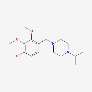 molecular formula C17H28N2O3 B5887337 1-isopropyl-4-(2,3,4-trimethoxybenzyl)piperazine 