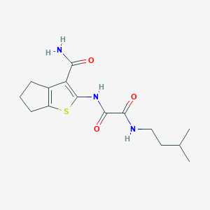 molecular formula C15H21N3O3S B5887341 N-[3-(aminocarbonyl)-5,6-dihydro-4H-cyclopenta[b]thien-2-yl]-N'-(3-methylbutyl)ethanediamide 