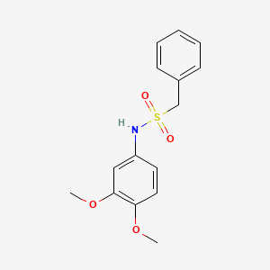 molecular formula C15H17NO4S B5887348 N-(3,4-dimethoxyphenyl)-1-phenylmethanesulfonamide 