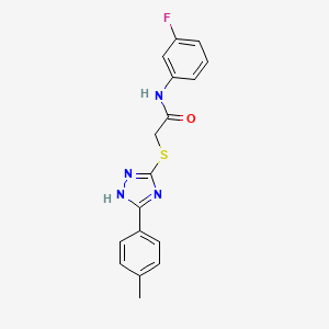 molecular formula C17H15FN4OS B5887351 N-(3-fluorophenyl)-2-{[5-(4-methylphenyl)-4H-1,2,4-triazol-3-yl]thio}acetamide 