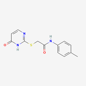 molecular formula C13H13N3O2S B5887362 2-[(4-hydroxy-2-pyrimidinyl)thio]-N-(4-methylphenyl)acetamide 