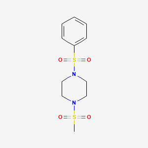 molecular formula C11H16N2O4S2 B5887370 1-(methylsulfonyl)-4-(phenylsulfonyl)piperazine 