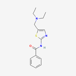 molecular formula C15H19N3OS B5887377 N-{5-[(diethylamino)methyl]-1,3-thiazol-2-yl}benzamide 