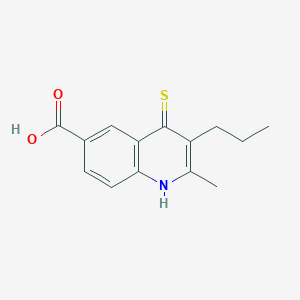 molecular formula C14H15NO2S B5887417 4-mercapto-2-methyl-3-propyl-6-quinolinecarboxylic acid 