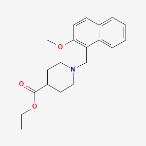 molecular formula C20H25NO3 B5887423 ethyl 1-[(2-methoxy-1-naphthyl)methyl]-4-piperidinecarboxylate 