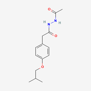 molecular formula C14H20N2O3 B5887435 N'-acetyl-2-(4-isobutoxyphenyl)acetohydrazide 