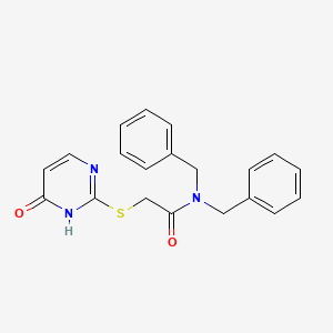 molecular formula C20H19N3O2S B5887441 N,N-dibenzyl-2-[(6-oxo-1,6-dihydro-2-pyrimidinyl)thio]acetamide 