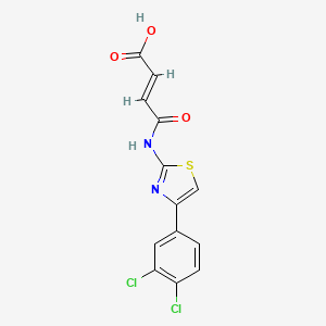 molecular formula C13H8Cl2N2O3S B5887464 4-{[4-(3,4-dichlorophenyl)-1,3-thiazol-2-yl]amino}-4-oxo-2-butenoic acid 